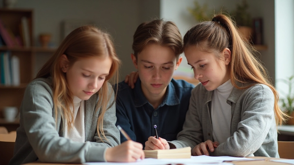 Группа студентов совместно готовится к экзамену